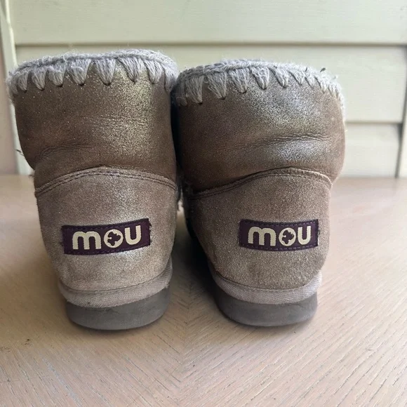 Mou Brown and Gray Moccasin Slippers - Picture 5 of 10